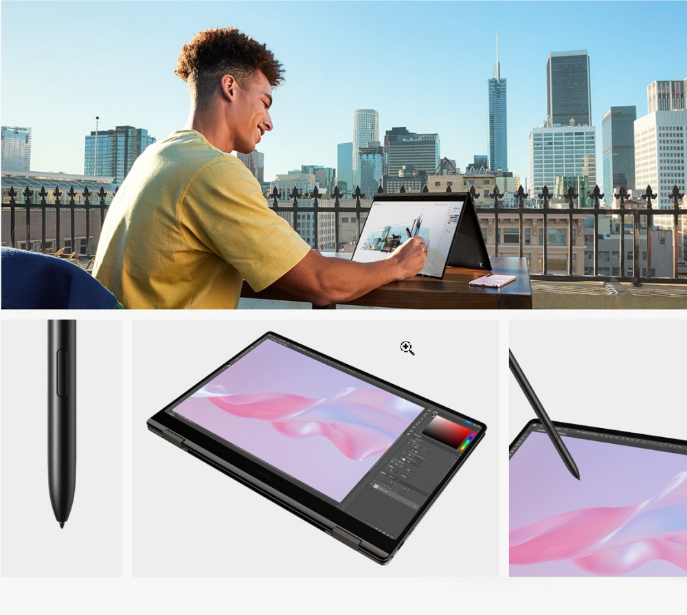 5G Ноутбук Samsung Galaxy Book3 Pro 360 NP965QFG 16" Amoled 2K сенсорний екран Intel Core i5-1340P 8/256GB SSD Миколаїв - фото 4