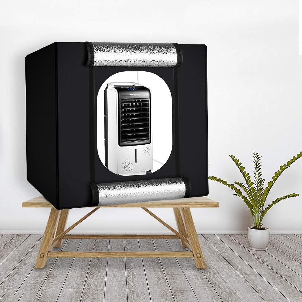 Фотобокс 100x100x100 см черный 384 LED димируемый CRI≥95 3 фона белый/чёрный/синий портативный PVC Oxford Киев - изображение 8