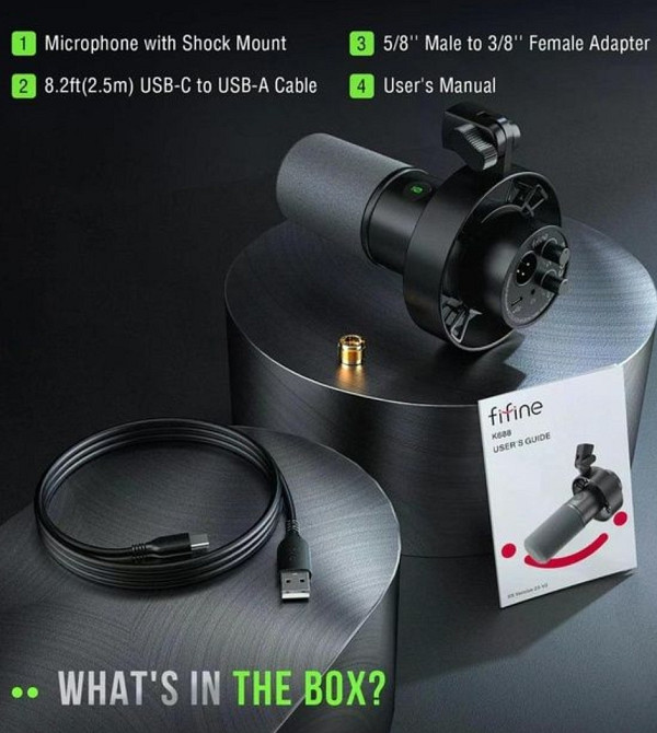 Динамический USB/XLR Микрофон Fifine K688. Харьков - изображение 3