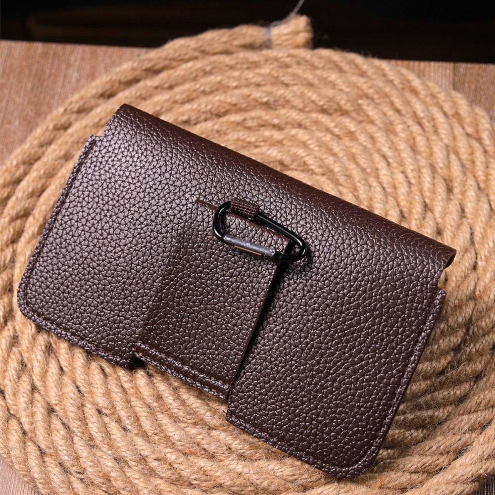 Чехол для телефону на пояс з еко-шкіри 21269 Vintage Коричневий Київ - фото 9