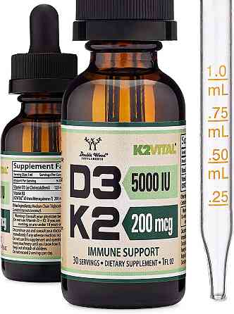 Витамин D3+K2 Double Wood Vitamin D3 + K2 Liquid Drops 30 ml Луцк