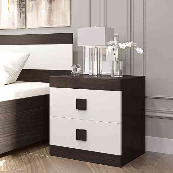 Тумба прикроватная Эверест Соната 50х38х50 венге темный + белый (DTM-2077) Львов
