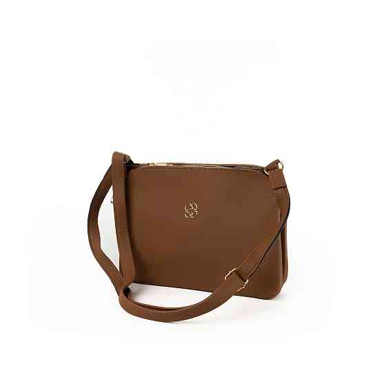 Сумка женская на молнии через плечо с регулируемым ремешком, женский клатч из искусственной кожи, Коричневый Каменец-Подольский