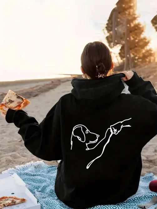 Худі жіноче, світшот чорний, модна толстовка 2700322367 розмір 46 Дніпро - фото 1