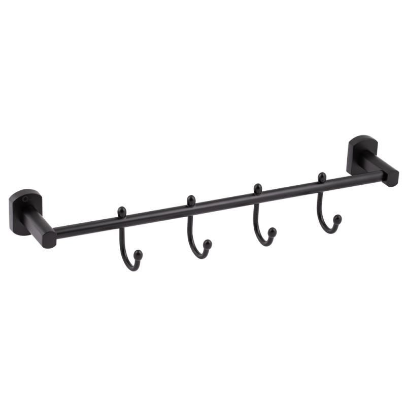 Крючки для полотенец в ванную Qtap Liberty BLM 1154-4 черные Киев - изображение 1
