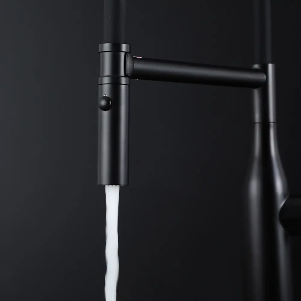 Смеситель для кухни с гибким изливом GAPPO G4098-26 лейка 2 режима, черный Киев - изображение 5