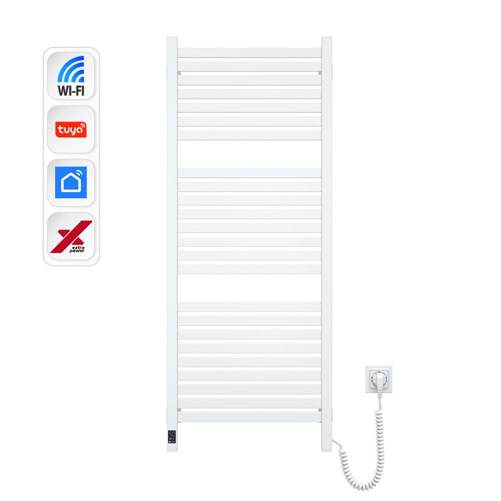 Електрична сушарка для рушників NAVIN Авангард X 480х1200 Sensor з WI-FI правобічна, біла Київ - фото 1