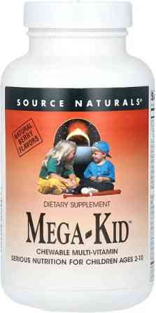 Комплексні полівітаміни для дітей від 2 до 10 років Source Naturals Mega-Kid 30 жув. таб ягоди Київ