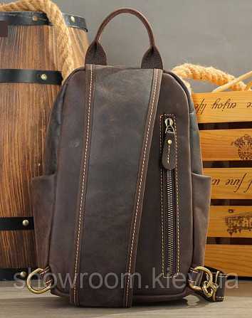Мужская сумка на грудь (слинг), бананка Wild Leather (352) Киев - изображение 7