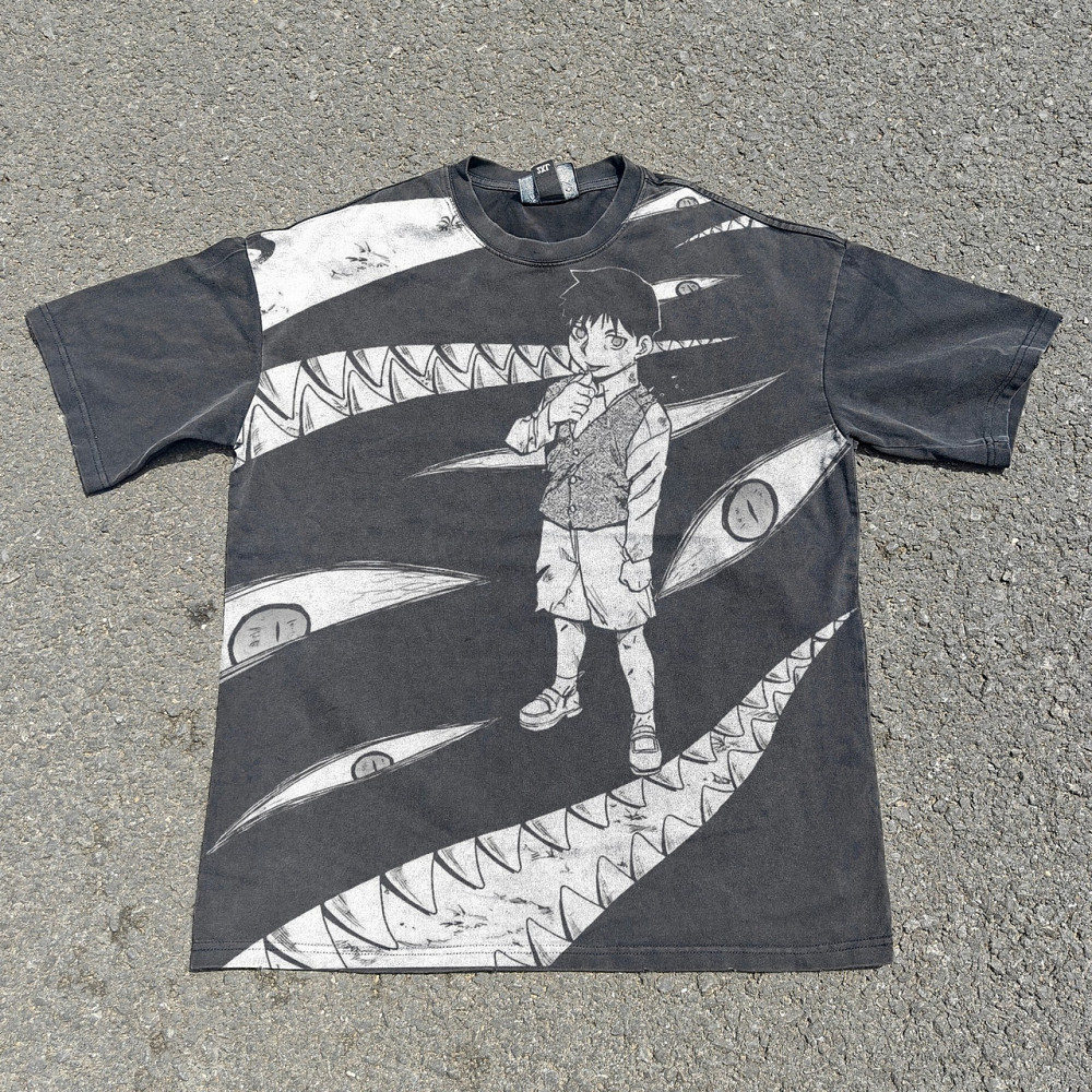 Футболка чоловіча з принтом аніме Аніме Фулл Метал Алкхеміст оверсайз (S/M/L) Черний Дніпро - фото 6