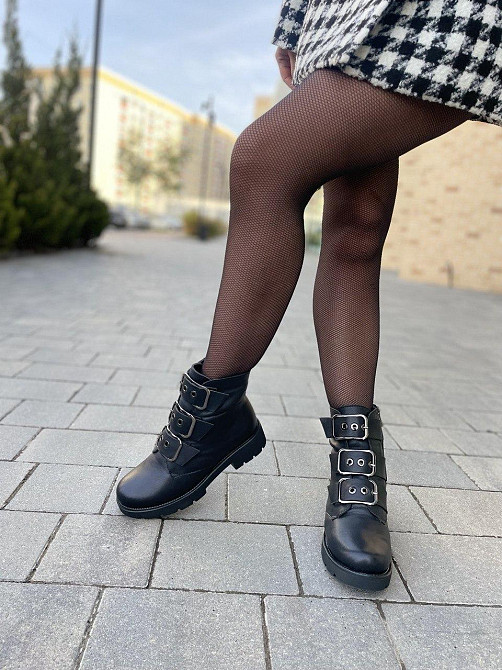 Liya Черевики жіночі LIYA чорні натуральна шкіра зима висота 13 см розмір 38 (2836) Коломия - фото 10