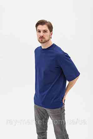 Футболка оверсайз RAY OVERSIZE мужская темно-синяя (U0104M-Navy Blue) Киев