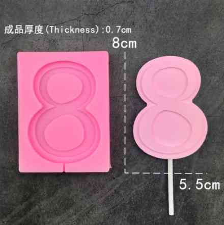 Молд силиконовый цифра 8 - размер молда 9,5*7см Киев