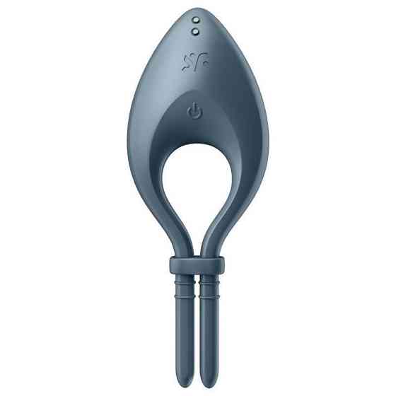 Ерекційне смарт віброкільце ласо з регулюванням розміру Satisfyer Bullseye Dark Blue Sex Aura Київ