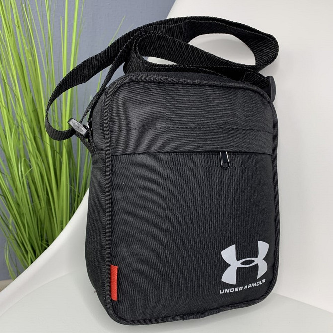 Сумка мужская через плечо Under Armour, барсетка вместительная на 3 отделения, чернаяMasterSem Киев - изображение 3