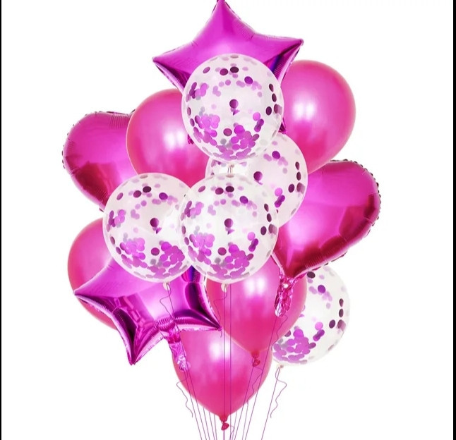 Фонтан из шаров малиновый 14шт. Киев - изображение 1