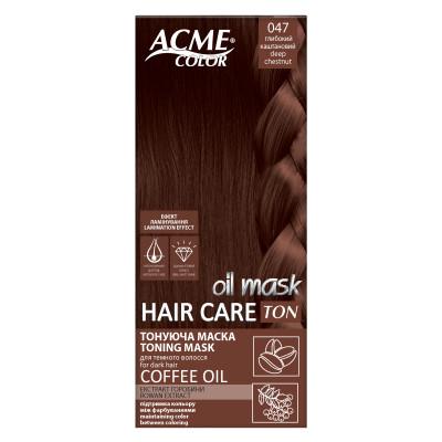 Відтінковий бальзам Acme Color Hair Care Ton Oil Mask 047 - Глибокий каштановий (4823115501820) Вінниця - фото 1