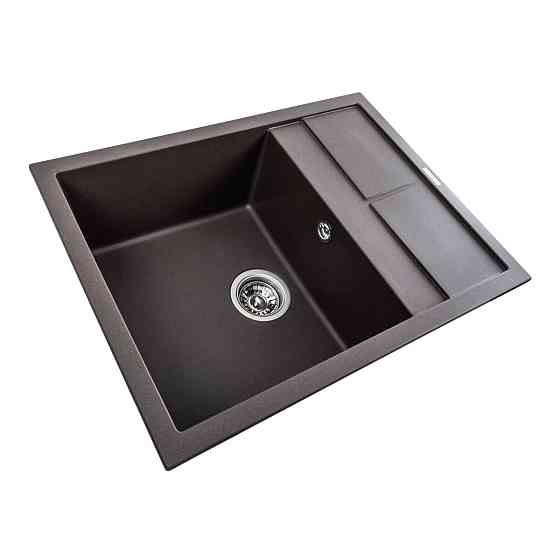 PLATINUM Гранітна мийка для кухні Platinum 6550 LOTOS матова Темна скеля Київ