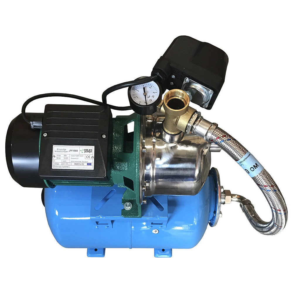 Насосна станція VOLKS pumpe  JY1000-24 1,1кВт  нержавійка  (складена) на гребінці Тернопіль - фото 2