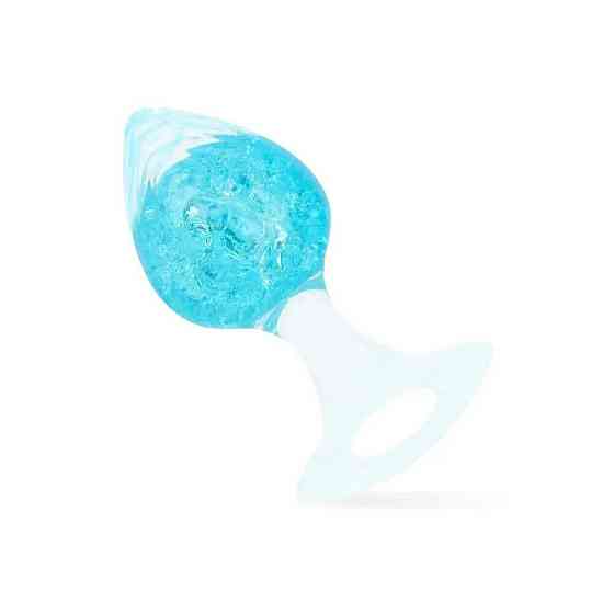 Анальная пробка Liebe Seele Heart-shaped Crystal Anal Plug - Blue Medium Sex Aura Киев