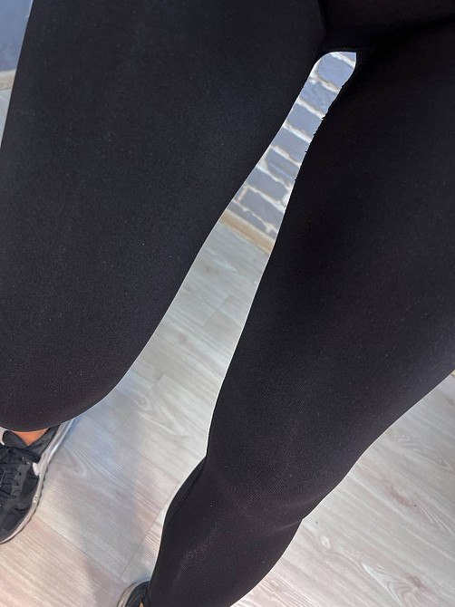 Лосини жіночі LADY HUREM 16312 однотонні пуш-ап фітнес утягуючий пояс чорні, чорний, S-M Київ - фото 12