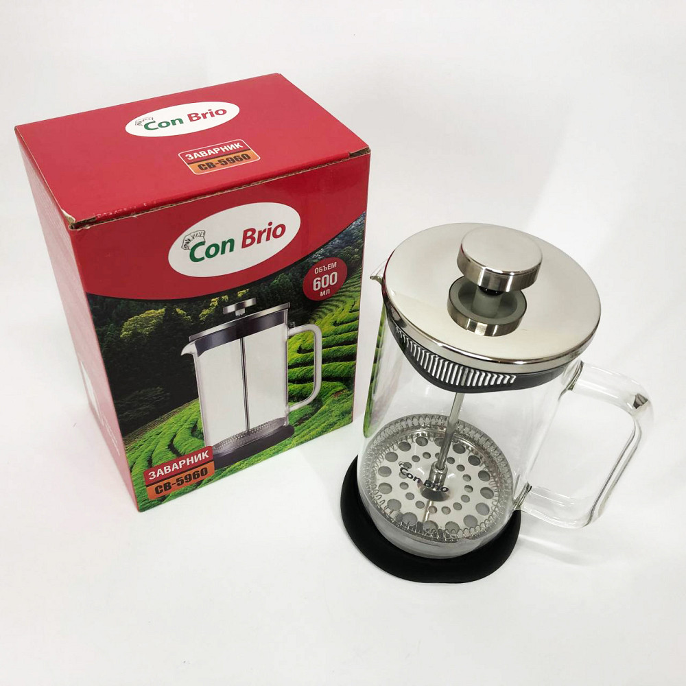 Ручний френч прес для чаю Con, Френч-прес для міцної кави, Френч-прес красивий Домашній SI-84 Івано-Франківськ - фото 1