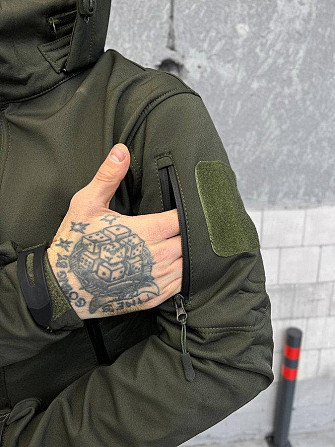 Чоловіча тактична куртка софтшел Kord міцна олива M Одесса - изображение 14