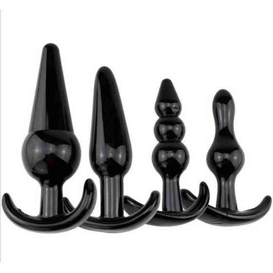 Силиконовая анальная пробка - Чёрный - 2.2*8.3 см – Анальные игрушки Винница