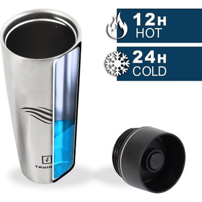 Термокружка Tavialo матовий сріблястий колір + 2 ущільнювальних кільця 460 мл (190460109) Вінниця - фото 2