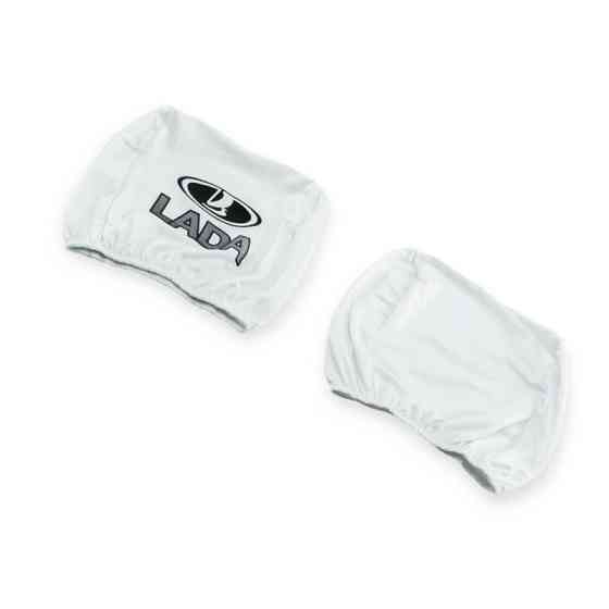 Чехлы подголовники белые (2 шт) lada на Мукачево