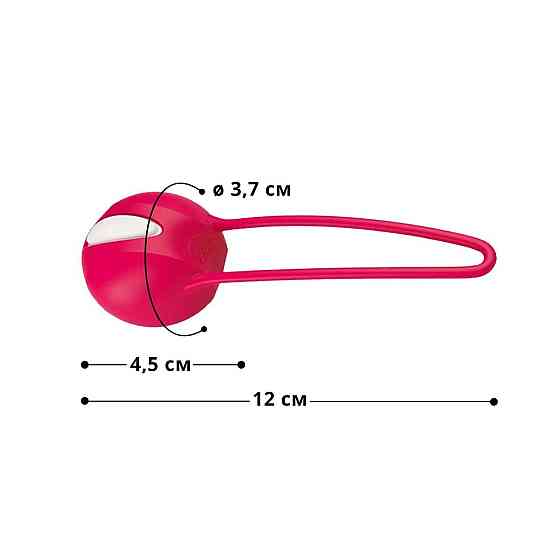 Вагінальна кулька SMARTBALL UNO, червона, одинарна, діаметр 3,6 см Sex Aura Київ