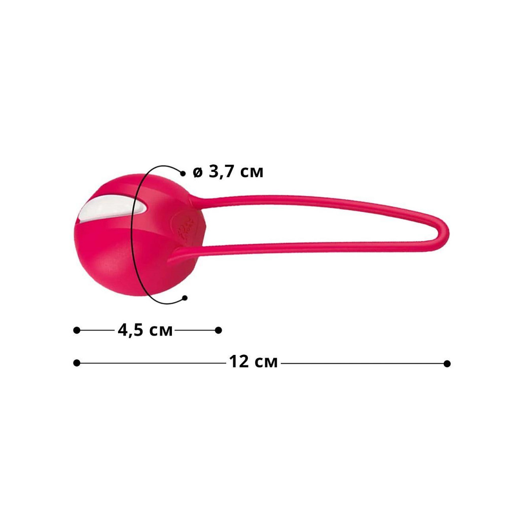 Вагинальный шарик SMARTBALL UNO, красный, одинарный, диаметр 3,6 см Sex Aura Киев - изображение 2