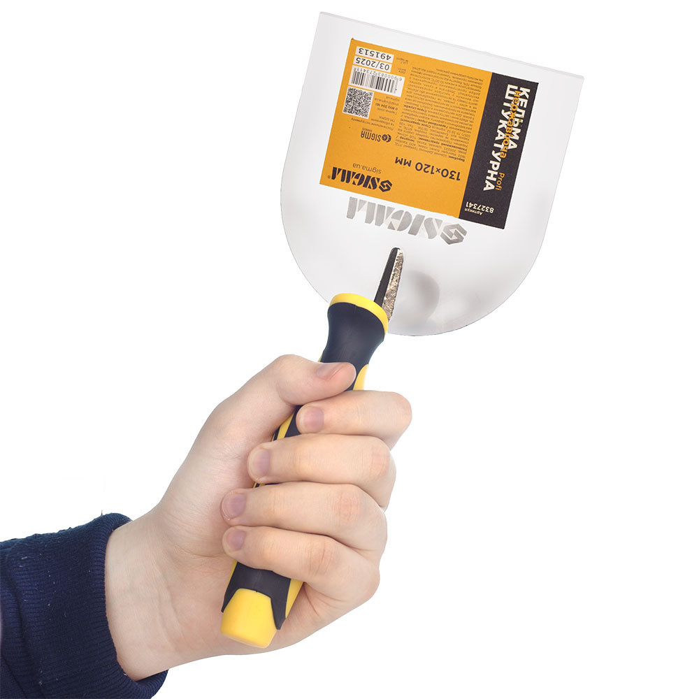 Кельма неіржавка штукатурна Profi 130 мм×120 мм SIGMA (8327341) Київ - фото 6