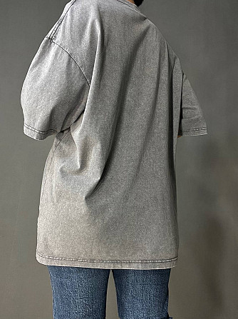 Футболка женская YUJIE YISHANG 160 оверсайз тай-дай большие размеры, серый, one size Киев - изображение 15