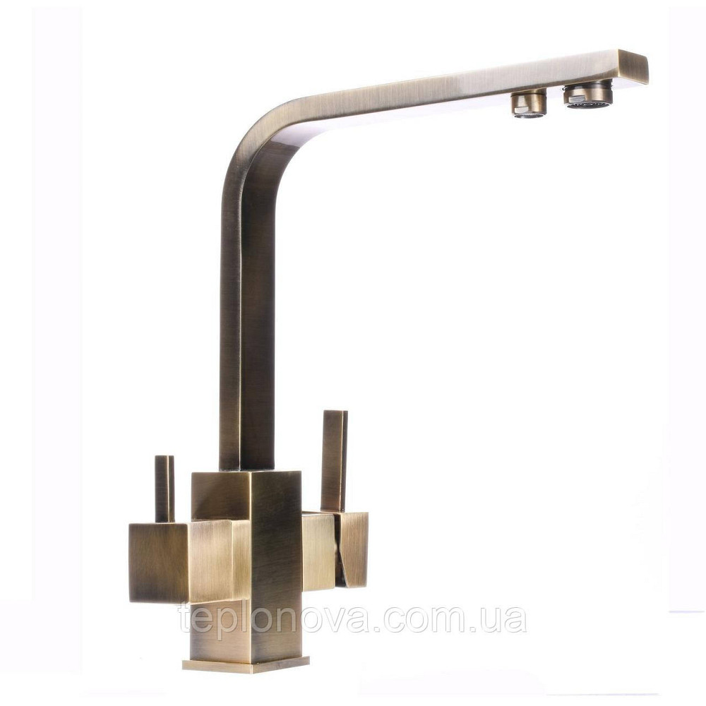 Смеситель для кухни под осмос Globus Lux LAZER GLLR-0111-9-BRONZE Черновцы - изображение 1