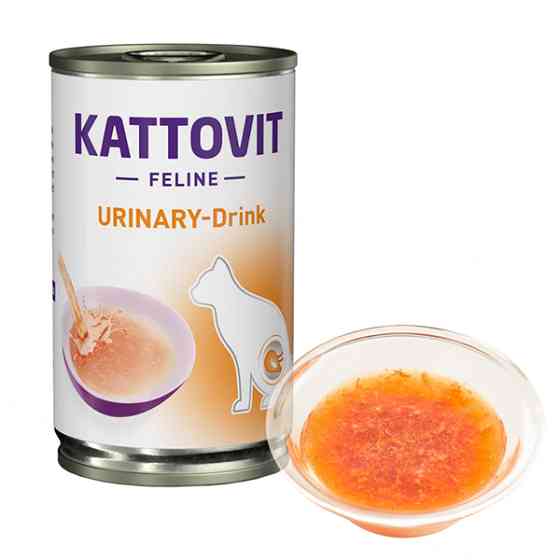 Kattovit Veterinary Urinary Drink КАТТОВИТ УРИНАРИ диетический напиток для котов с заболеваниями нижних мочевыводящих путей, банка 135мл Киев