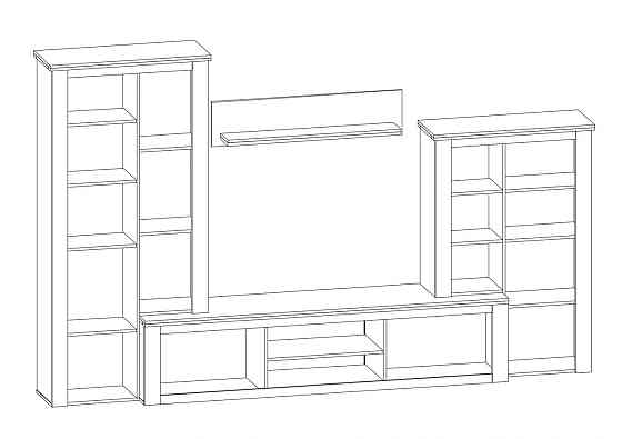 Стенка Монтреал Мебель-сервис (315х45х200 см) Андерсон Пайн / Дуб Април Львов