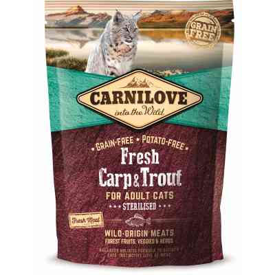 Сухой корм для кошек Carnilove Fresh Carp and Trout Sterilised for Adult cats 400 г (8595602527427) Винница