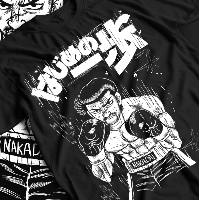 Футболка для мальчика аниме Хаджиме Но Іппо Такамура оверсайз (рост от 165 до 180 ) Черний AnimeJ0672m Днепр - изображение 1