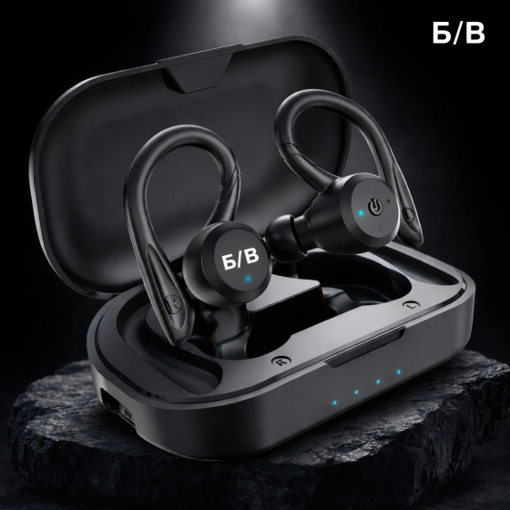 Б/У Беспроводные наушники APEKX BE1031-BK Bluetooth 5.0, IPX7, микрофон, зарядный кейс, до 22 часов, черные Киев