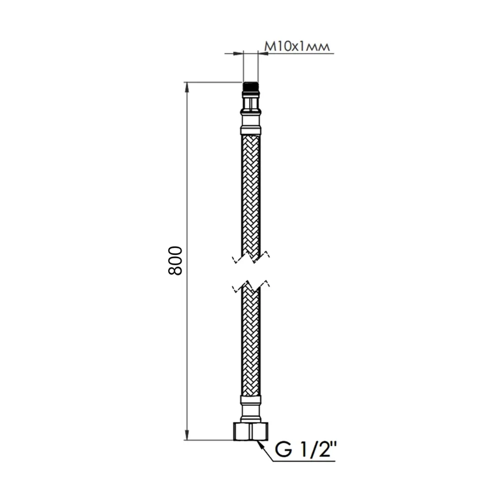 Гибкая подводка для воды Thermo Alliance Forte М10 80 см (пара) SF390W80 Киев - изображение 4