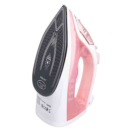 Праска парова ручна для одягу 1800 Вт з металокерамічною підошвою Рожева Sokany SK-11044 Коломыя