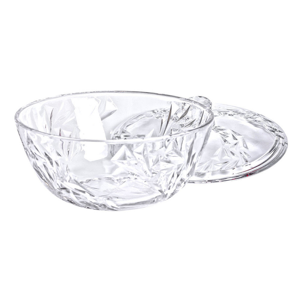 Салатниця скляна з кришкою 24 см під кришталь HP-YH-62 Коломия - фото 3