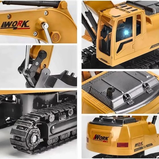 Детский гусеничный экскаватор RC на пульте 2.4 GHz, 5 каналов, 360°, подвижный ковш, аккумулятор 3.7 В Киев