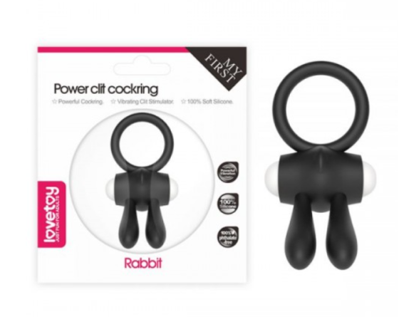 Ерекційне віброкольцо Power Clit Cockring, Black Sex Aura Київ