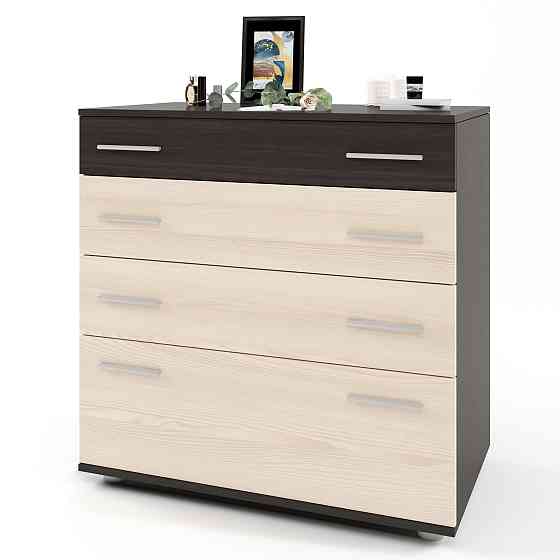 Комод для постельного белья Эверест К-2 80х45х85 венге темний + дуб молочний (телескопы) (DTM-2449) Львов