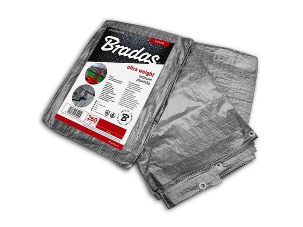 Тент 2х4м серый 260гр/м2 усиленный ULTRA WEIGHT PL2602/4 ТМ BRADAS Киев - изображение 1