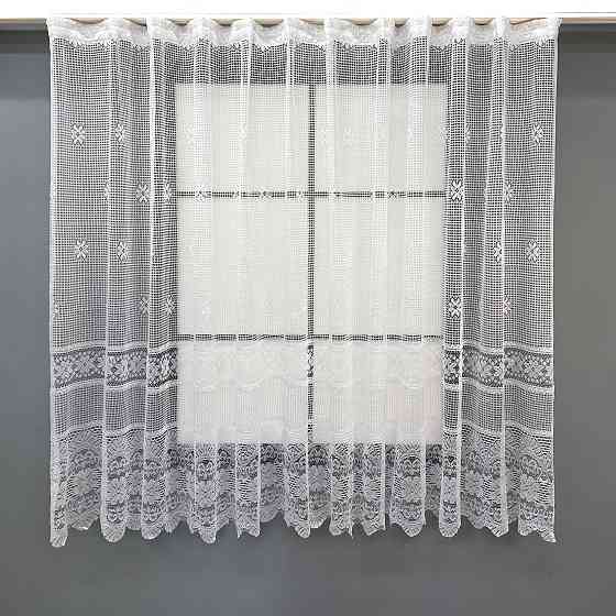 Тюль сетка VR-Textil Juli № 1715т Арка на кухню цвет белый 400х160 см (53-0044) Киев