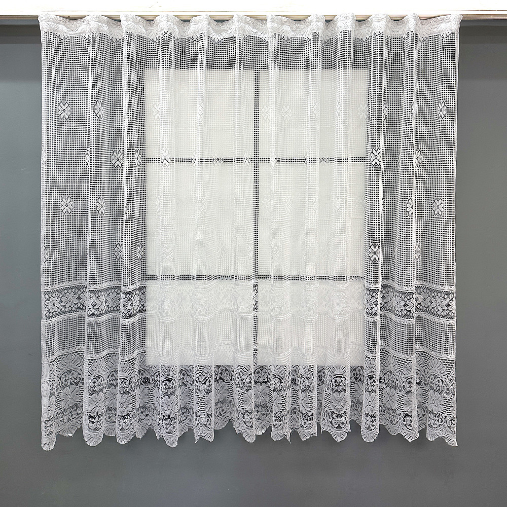 Тюль сетка VR-Textil Juli № 1715т Арка на кухню цвет белый 400х160 см (53-0044) Киев - изображение 1