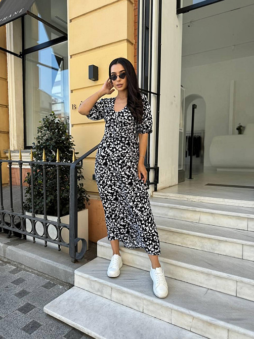 Женское лёгкое летнее  платье миди свободного кроя. Натуральный батист.  42-56р Киев - изображение 9